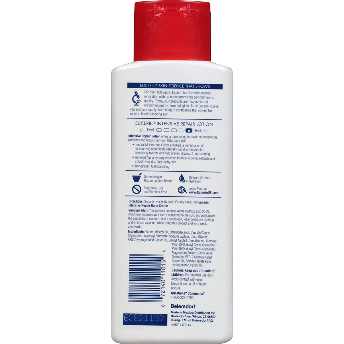 Eucerin Lotion Intensive Repair 8.4 Ounce (Pack of 2)