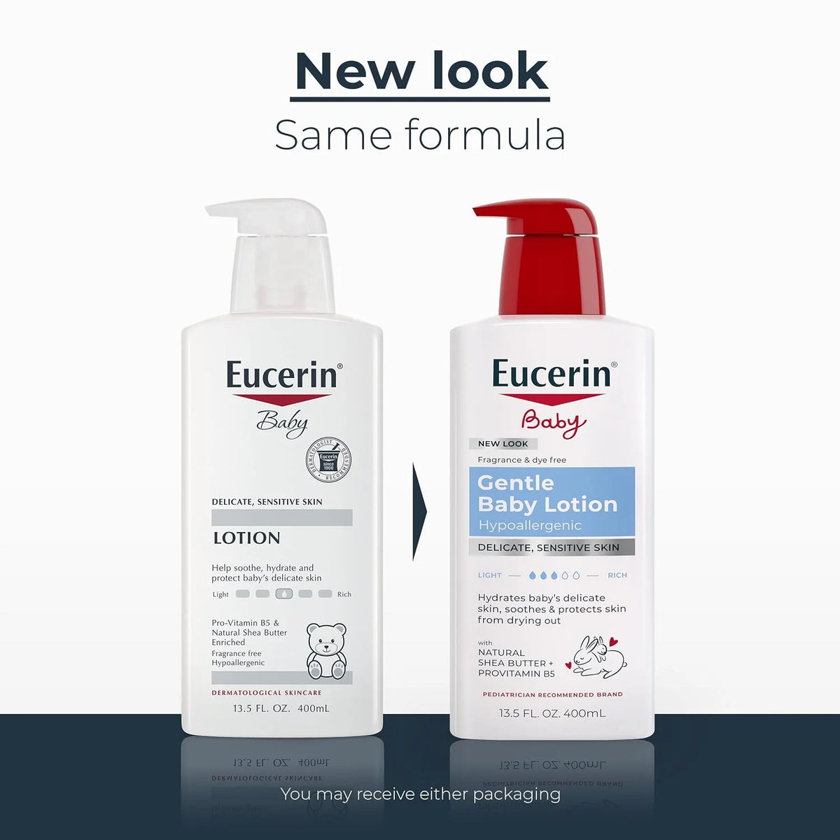Eucerin Baby Gentle Baby Lotion, Pro-Vitamin B5 and Shea Butter, 13.5 Fl Oz (Pack of 12)