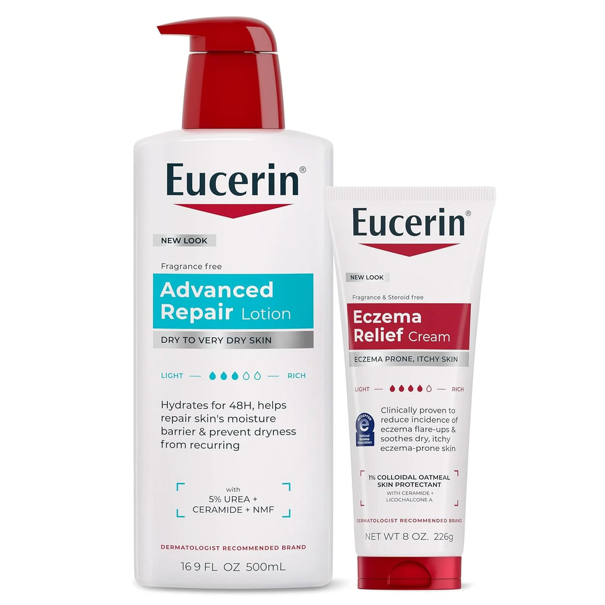 Eucerin Advanced Repair and Eczema Relief Skin Care Variety Pack, 2 Items