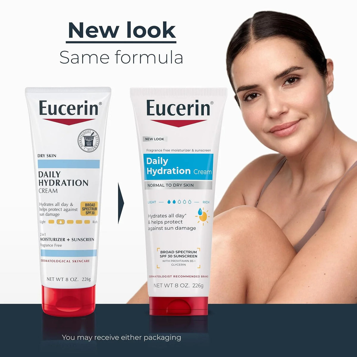 Eucerin Daily Hydration Cream SPF 30, 8 Ounce (Pack of 12)