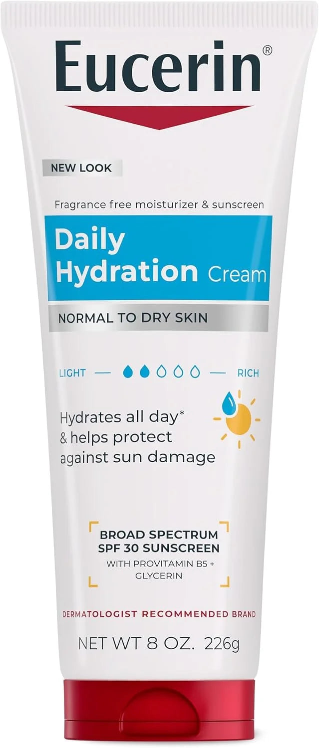 Eucerin Daily Hydration Cream SPF 30, 8 Ounce (Pack of 12)