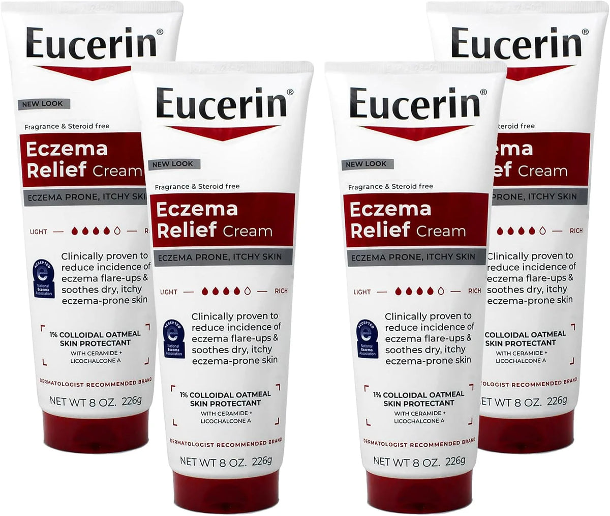 Eucerin Eczema Relief Body Creme 8 oz (Pack of 4)