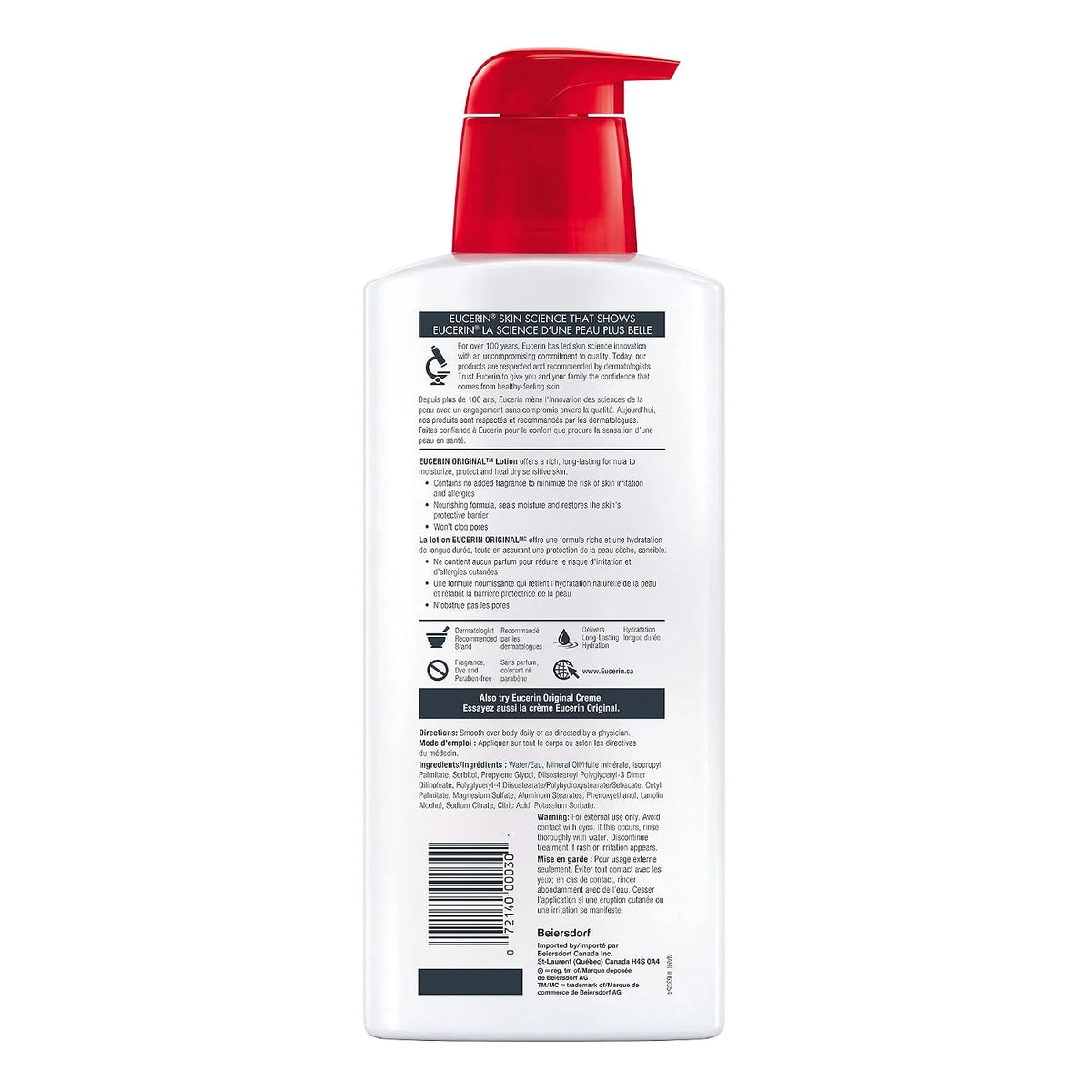 Eucerin Dry Skin Therapy Original Moisturizing Lotion, 16 Fluid Ounces