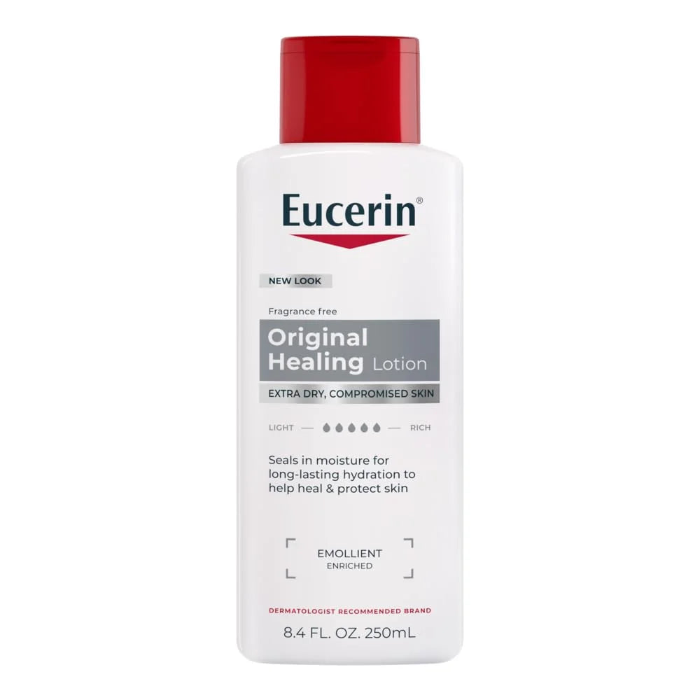 Eucerin Lotion Original Healing 16.9 Ounce Pump (500ml) (3 Pack)