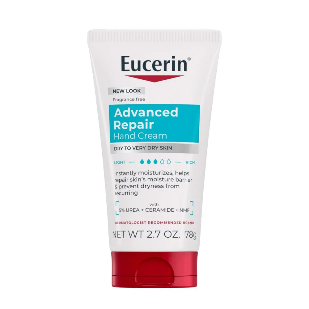 Eucerin Advanced Repair Hand Creme, Unscented, 2.7 Oz