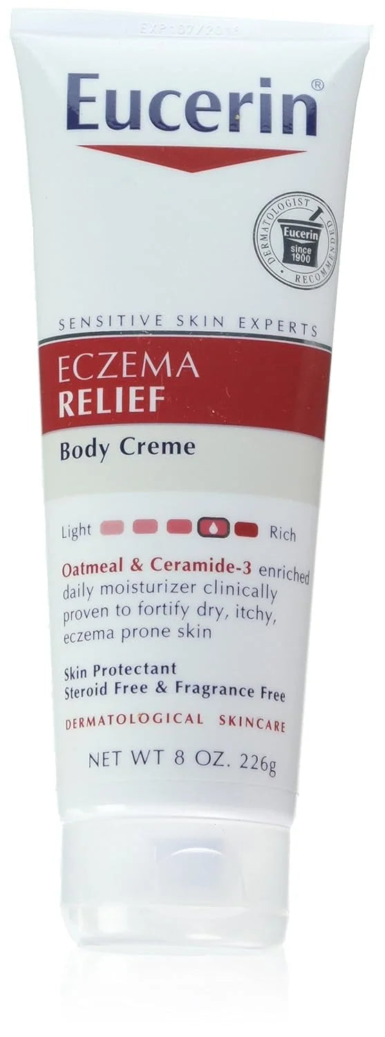 Eucerin Cream Eczema Relief 8 Ounce Tube (Pack of 3)
