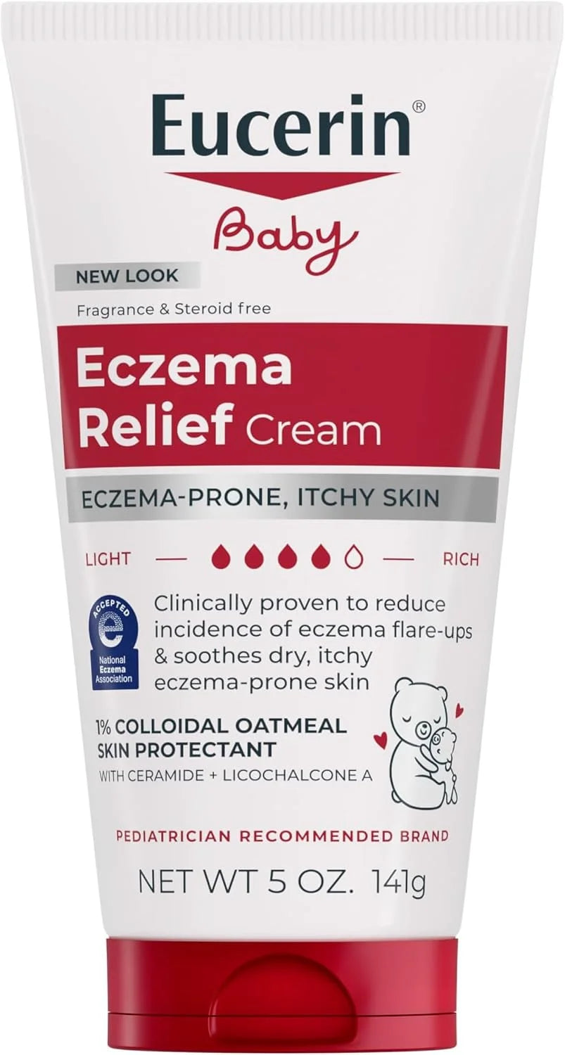 Eucerin Baby Eczema Relief Cream with Colloidal Oatmeal, 5 Ounce (Pack of 12)