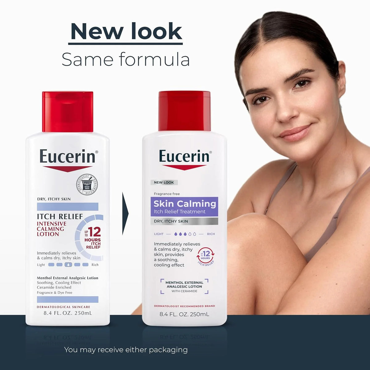 Eucerin Skin Calming Itch Relief Treatment for Dry, Itchy Skin, 8.4 FL OZ