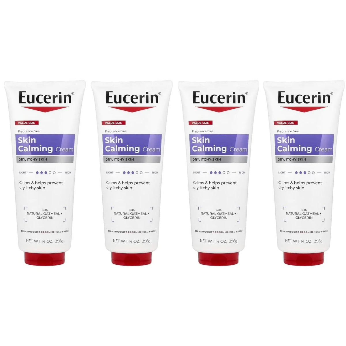 Eucerin Calming Creme Daily Moisturizer - 14 oz, Pack of 4