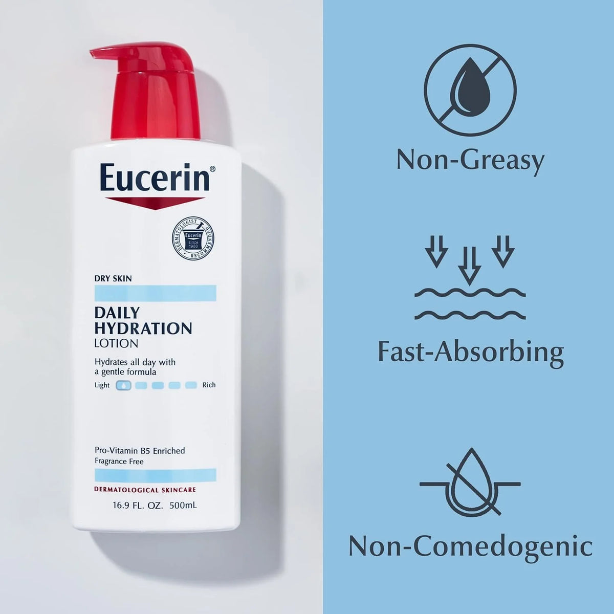 Eucerin Daily Hydration Skin Lotion, 16.9 Ounce Body Care (Pack of 1)