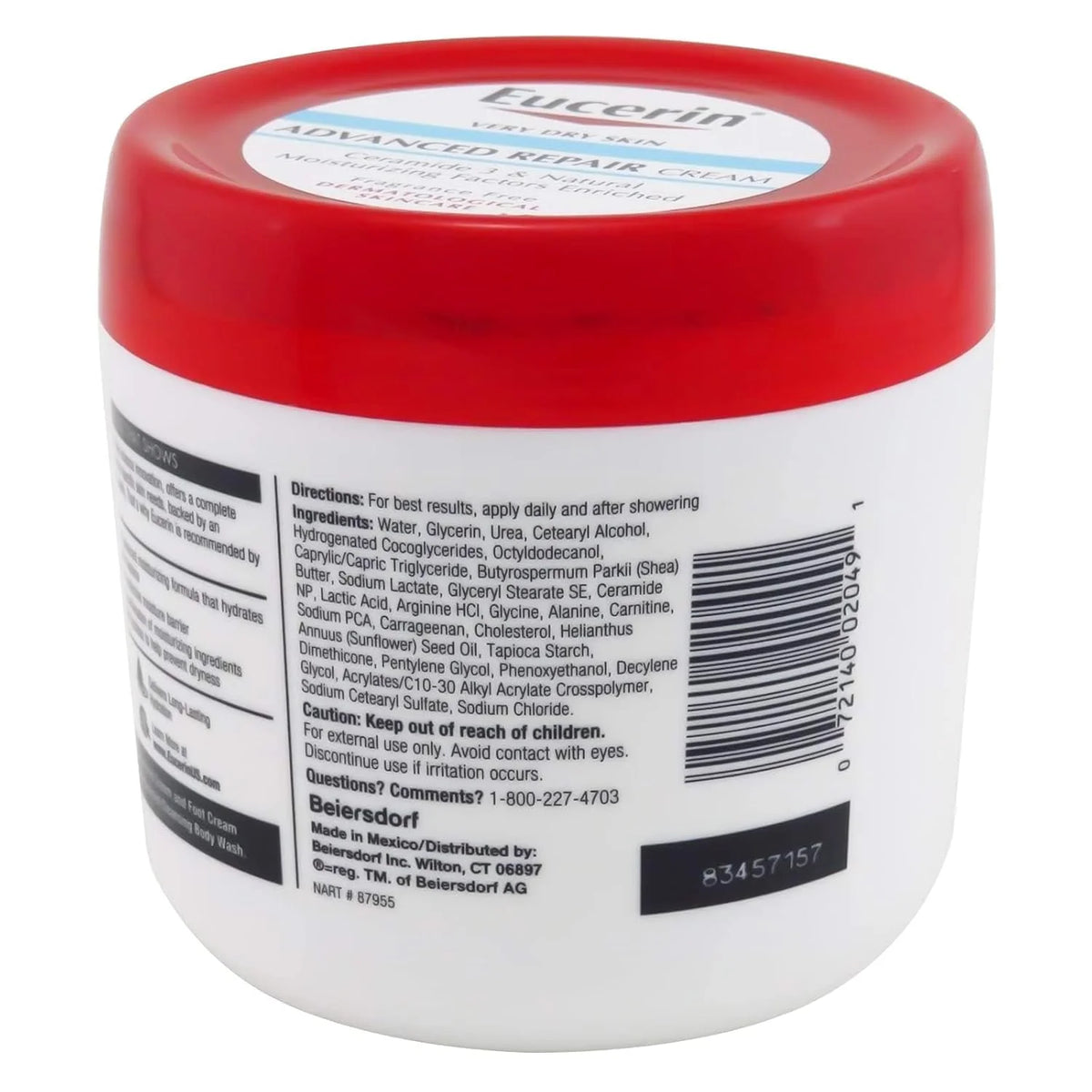 Eucerin Cream Advanced Repair 16 Ounce Dry Skin Jar (Pack of 6)